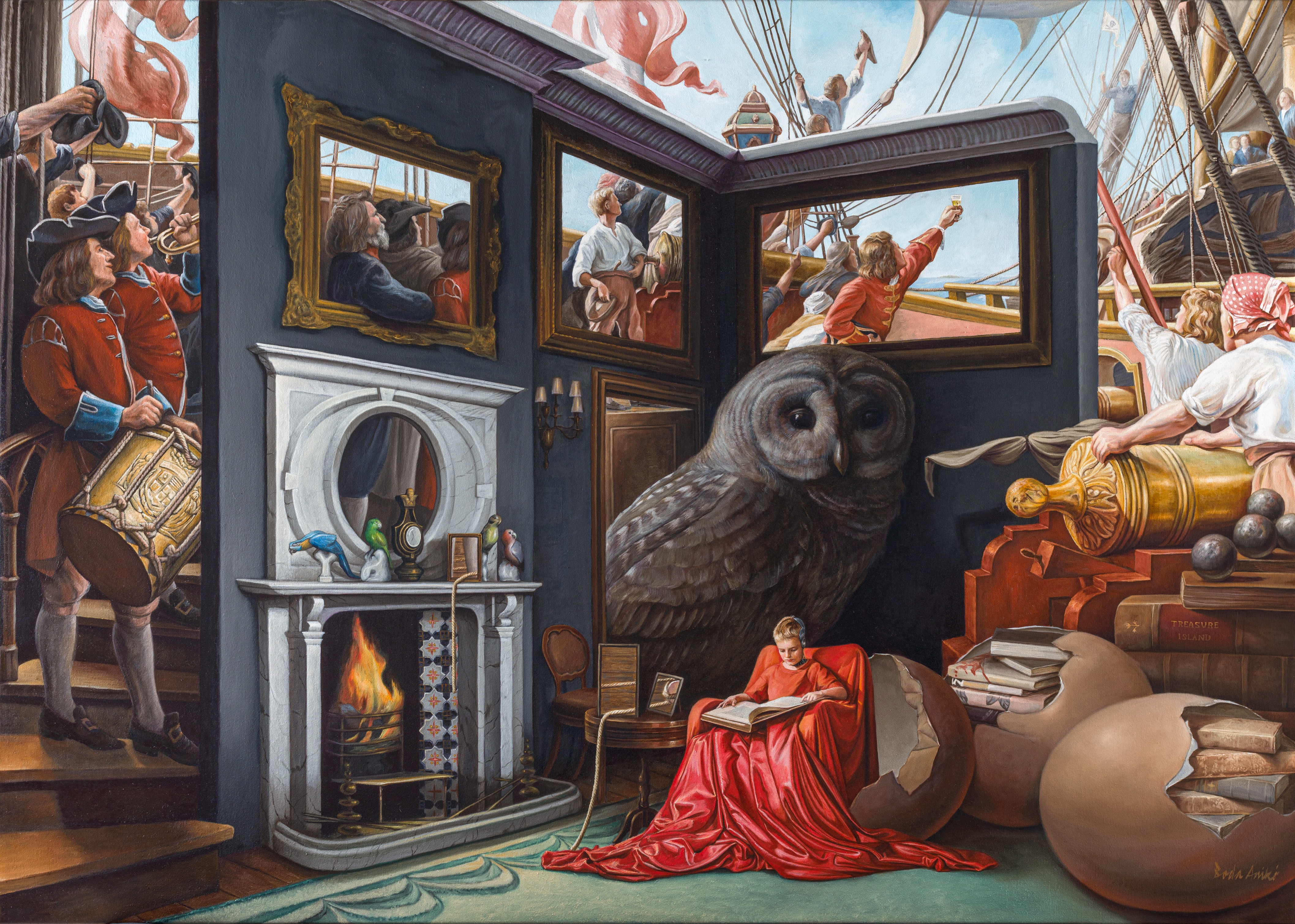 Treasure Island, a painting by Anikó Boda